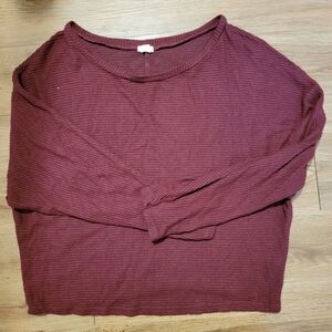 Garage Maroon Crewneck Long Sleeve Sweater sz Large